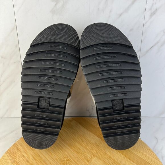 NEW Dr. Doc Martens Voss Quad Fluffy Womens Size 7 Black White Platform Sandals - Picture 6 of 8